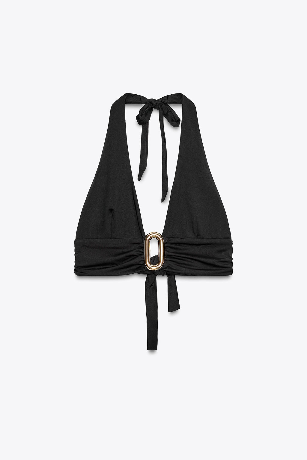 HALTER BIKINI TOP WITH METAL DETAIL - Zara фото 7