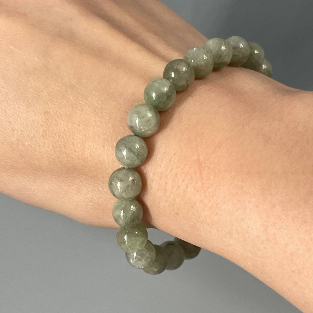 Браслет из Кианита зеленого 18 см