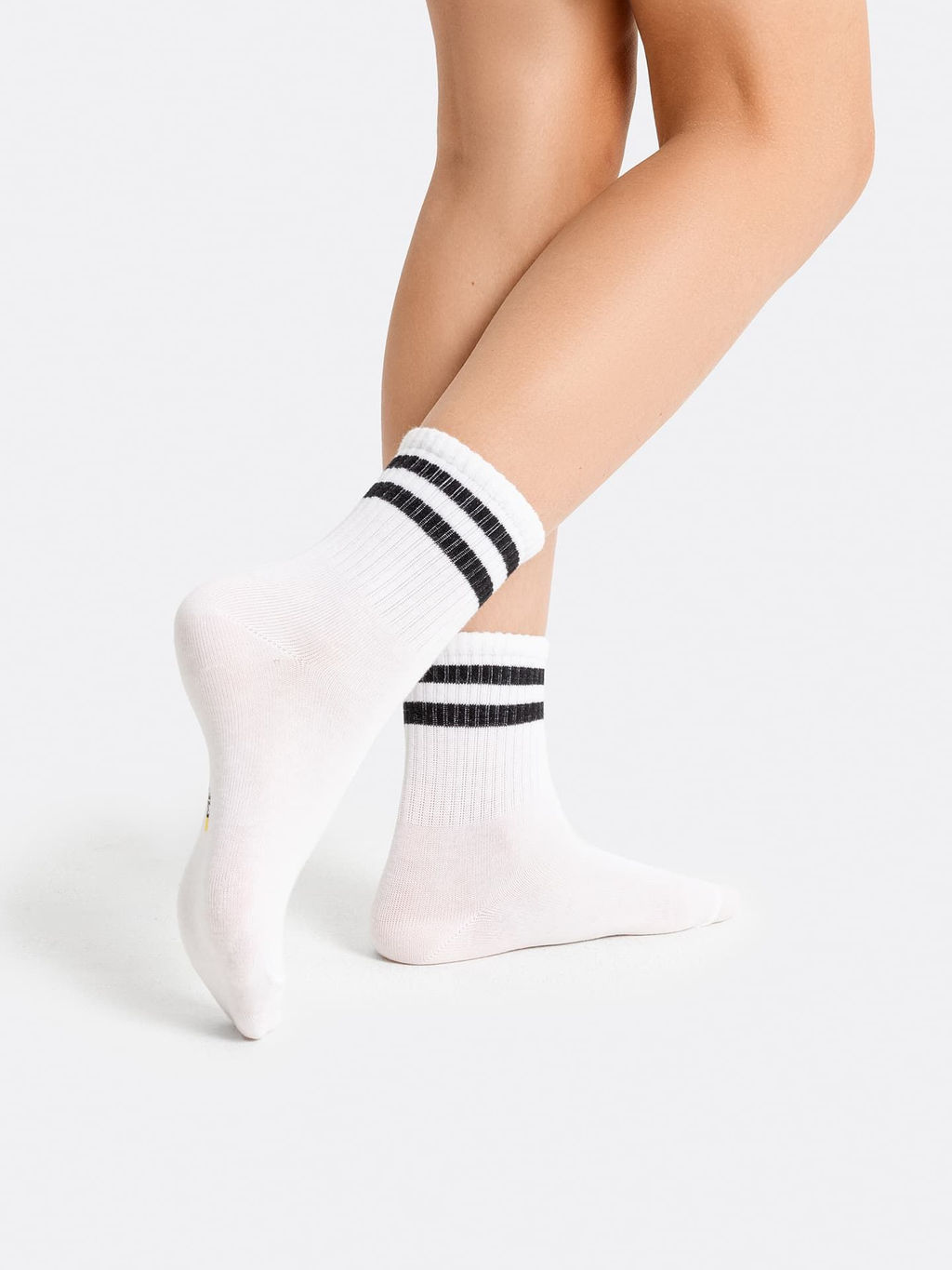 Цена за 5 пар! Носки детские высокие белые с полосками - Mark formelle фото 2