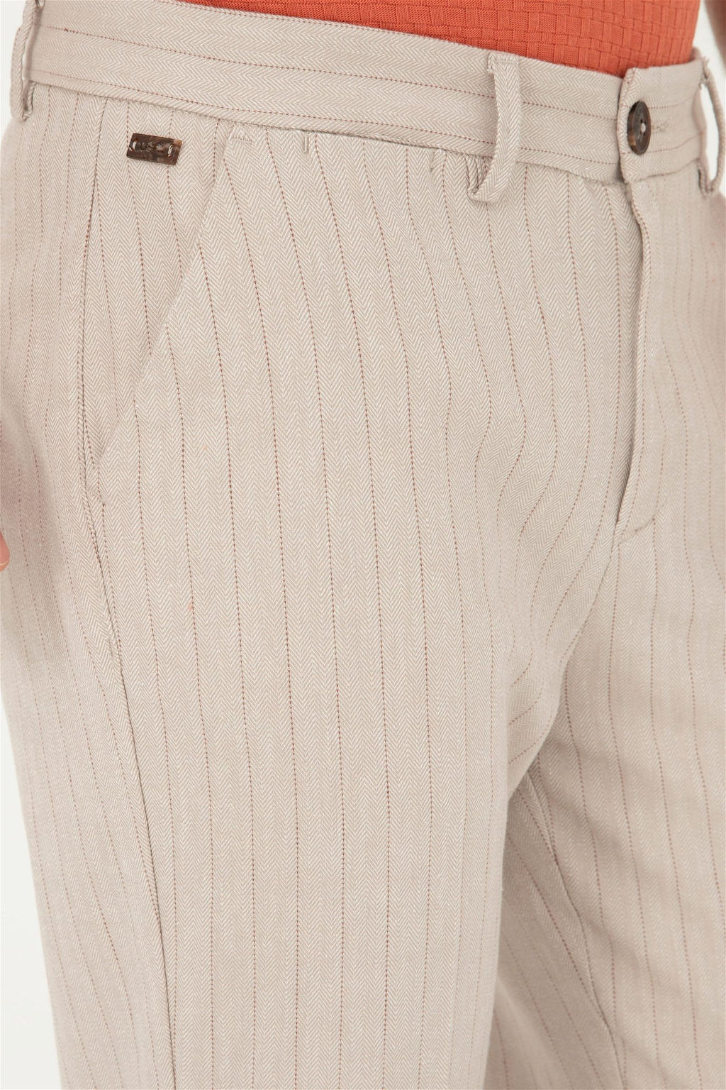 U. S. Polo Assn / Мужские бежевые брюки из плотной ткани - U.s. polo assn фото 5