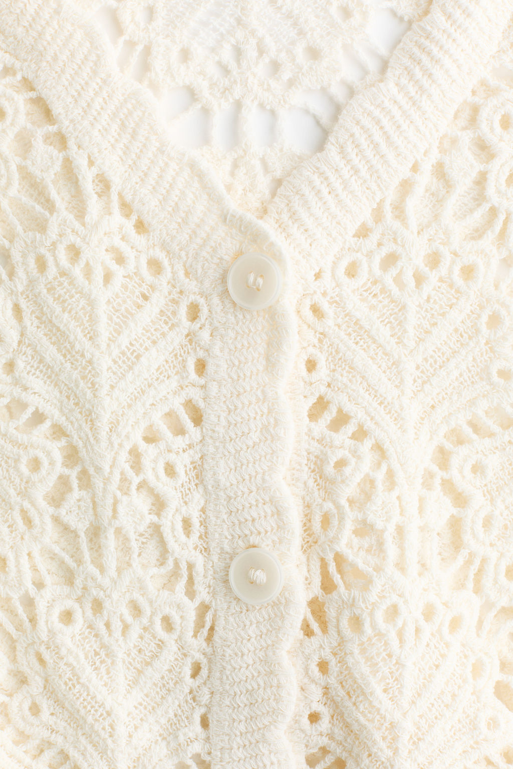 C?rdigan de algod?n efecto crochet - H&m фото 5