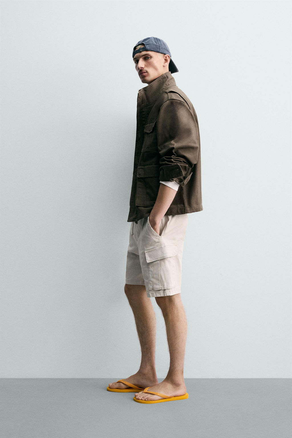 BERMUDA CARGO RELAXED FIT LAVADO / Hielo - Zara фото 4