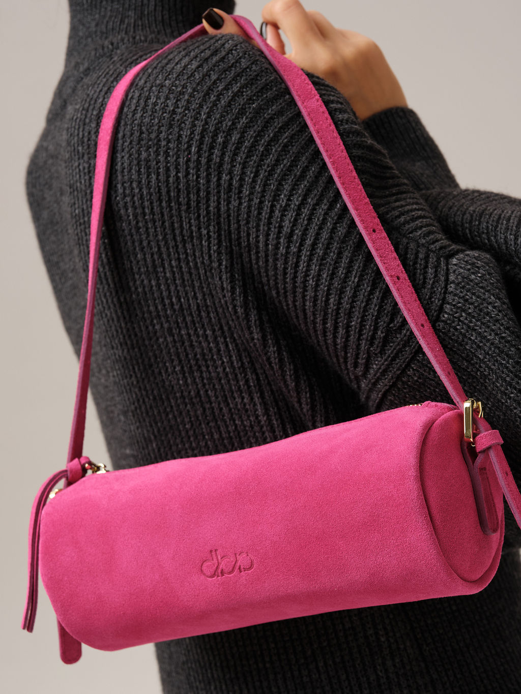 Замшевая сумка Tube DBR 31343 розовый тюльпан