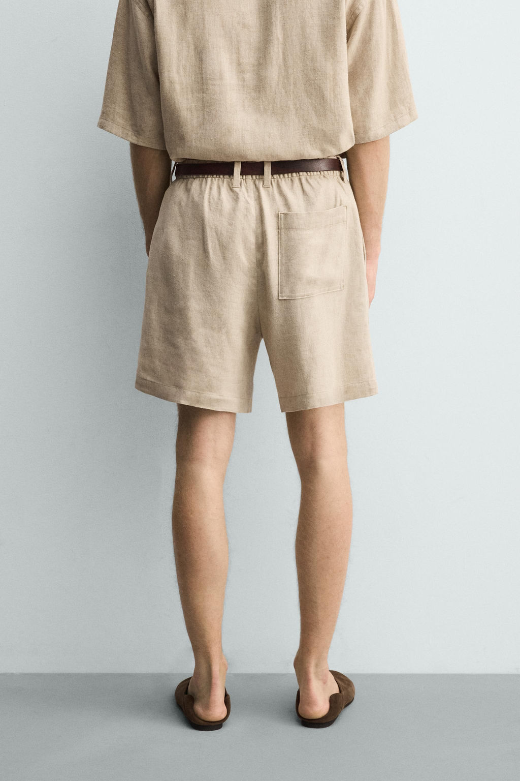 BERMUDA RELAXED FIT LINO - VISCOSA / Arena