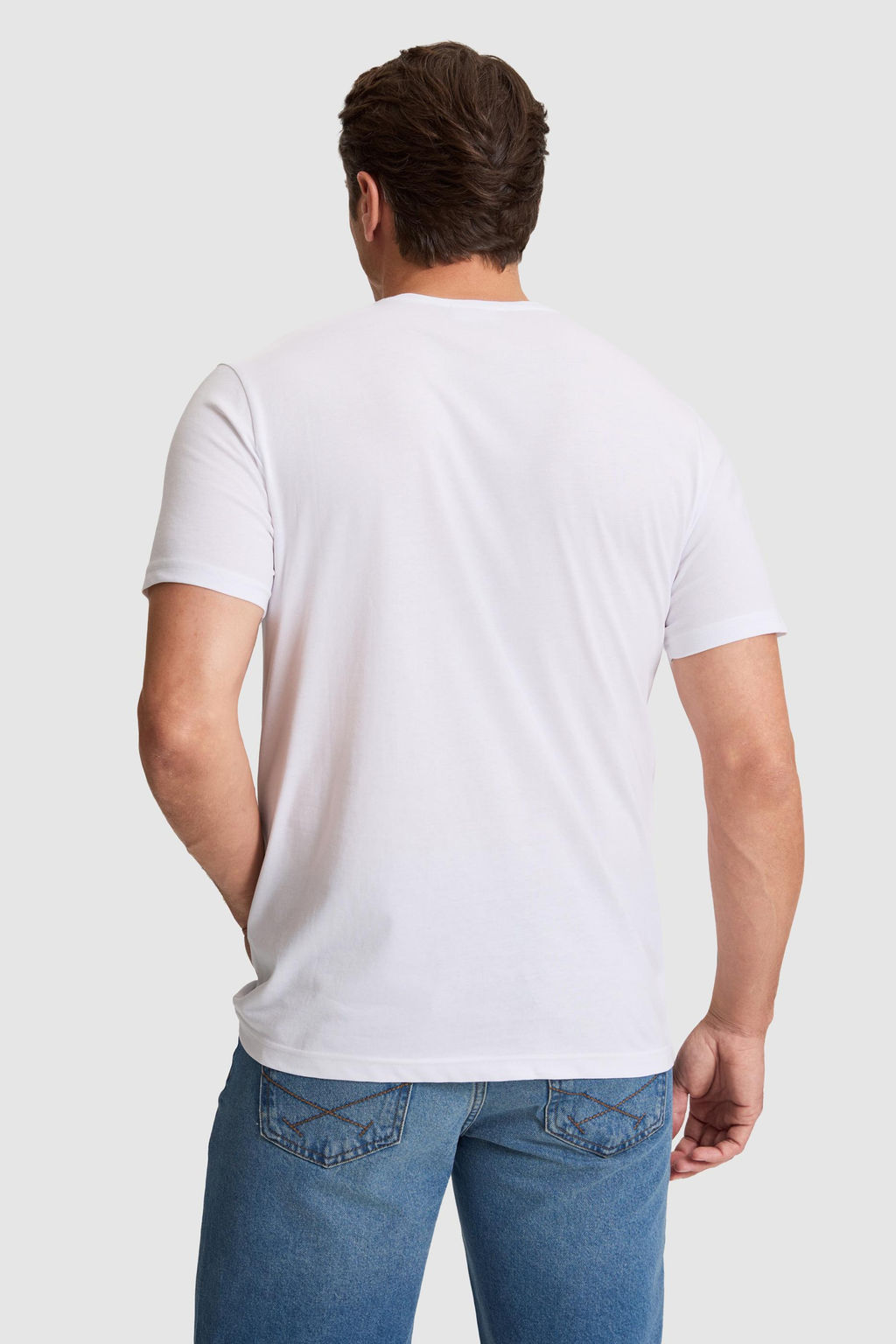 Erkek Beyaz Regular Fit Bisiklet YakaTi__rt