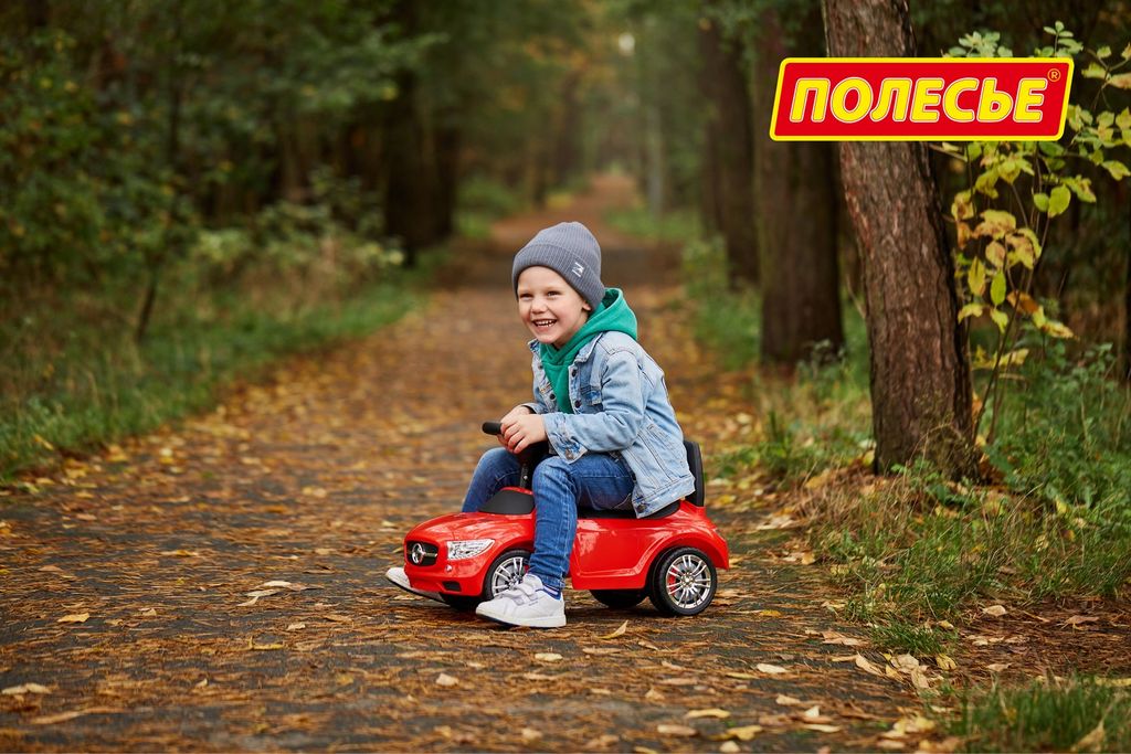 Каталка-автомобиль SuperCar №1 со звуковым сигналом (красная) - Полесье фото 10