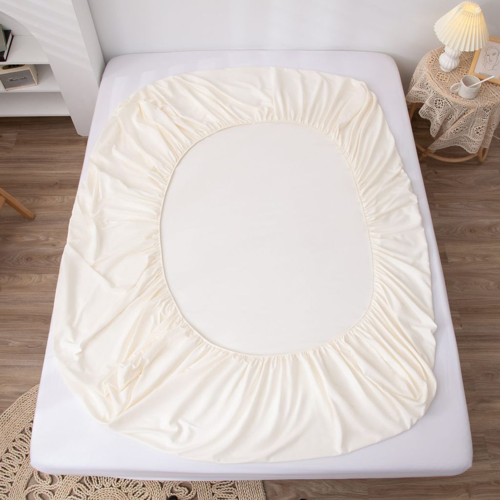 Комплект постельного белья Однотонный Сатин на резинке CSR037 180*200*35;160*200*35 Евро 4 Наволочки