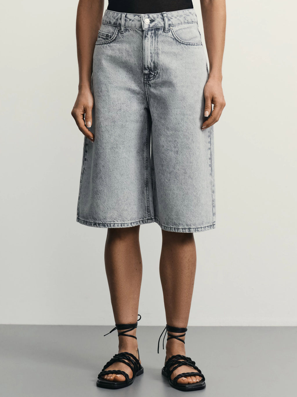 Джинсовые шорты бермуды / Zarina фото 3