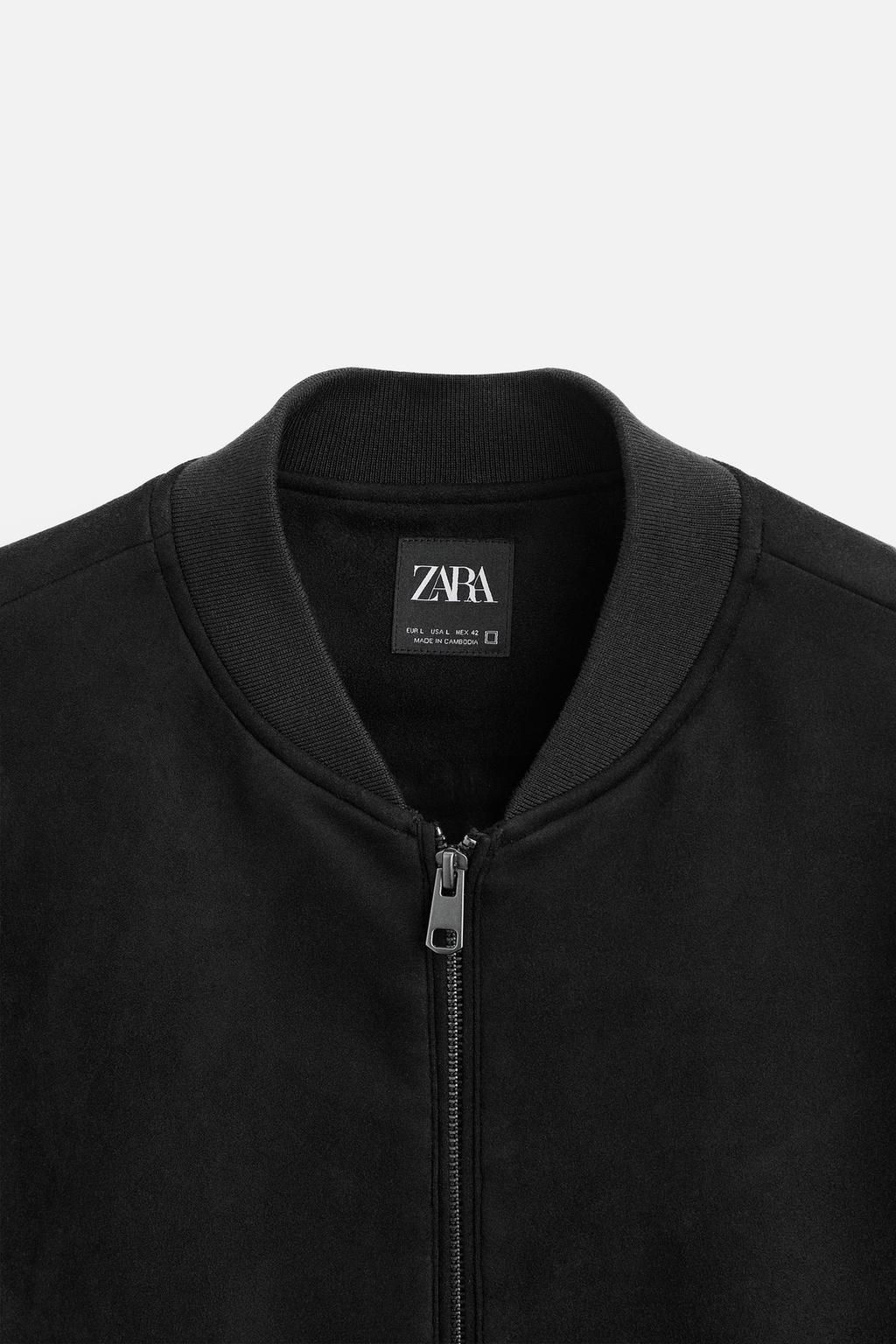 FAUX SUEDE BOMBER JACKET - Zara фото 33