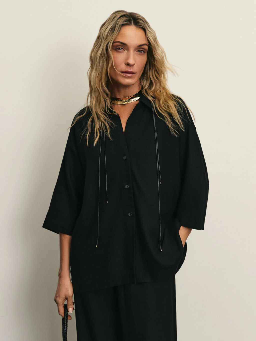 Льняная рубашка свободного кроя / Zarina