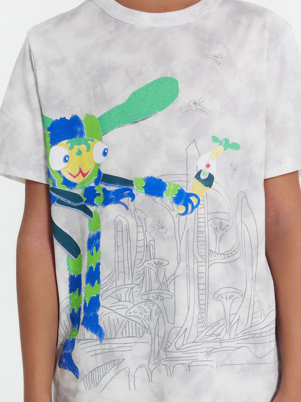 Футболка для мальчиков светло-серая с дизайнерским принтом - Mark formelle фото 5