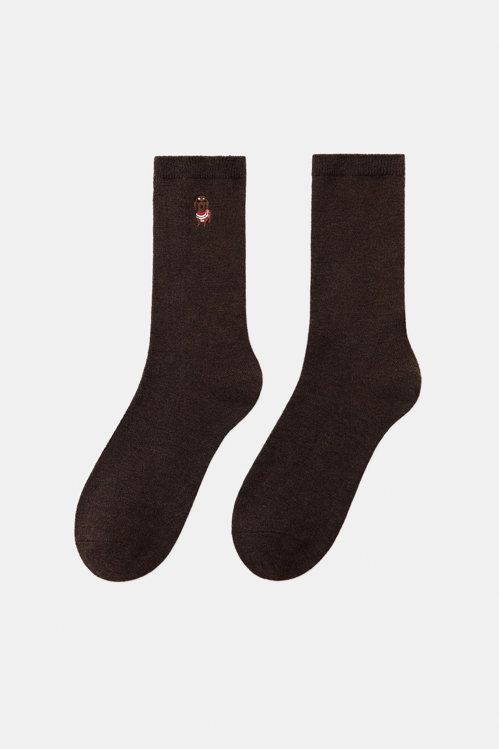 PLAIN SOCKS WITH DACHSHUND EMBROIDERY - Zara фото 7