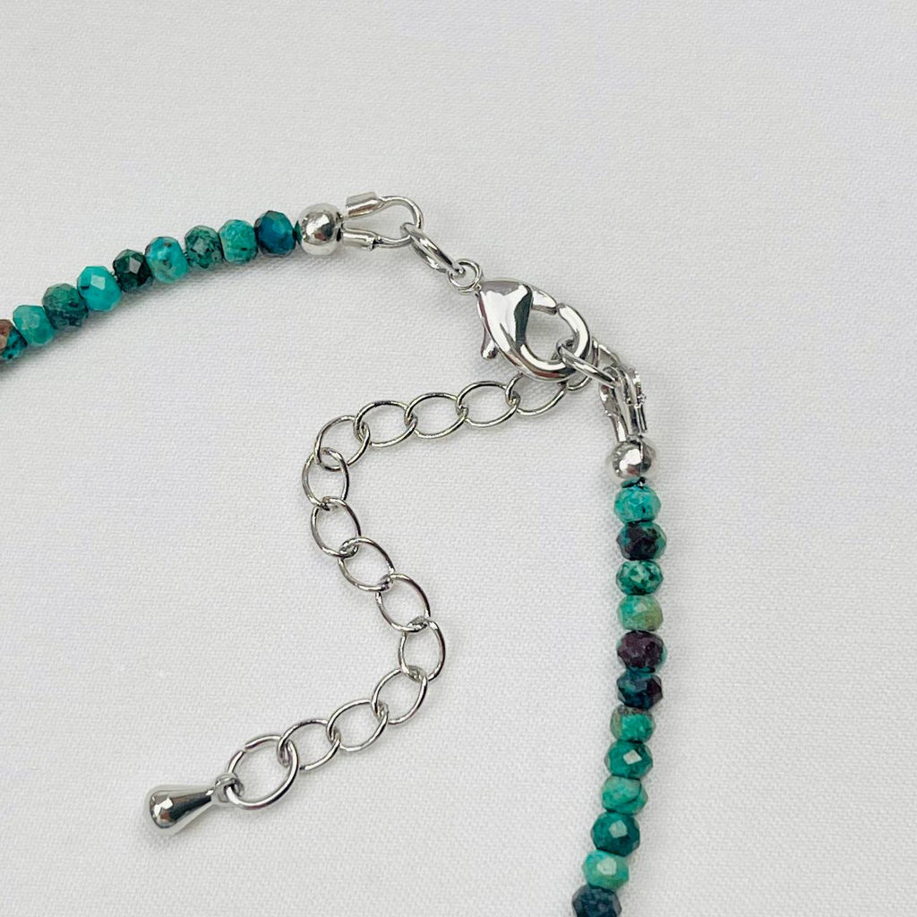 Браслет из Хризоколлы и Бирюзы 18 см +