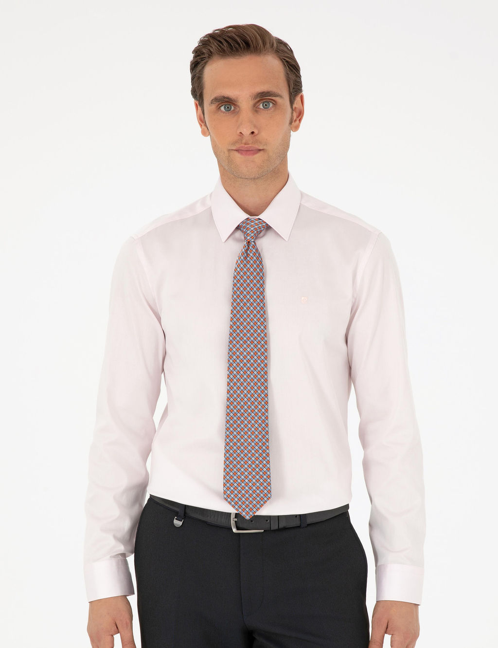 A__k Pembe Slim Fit Uzun Kollu Basic G_mlek
