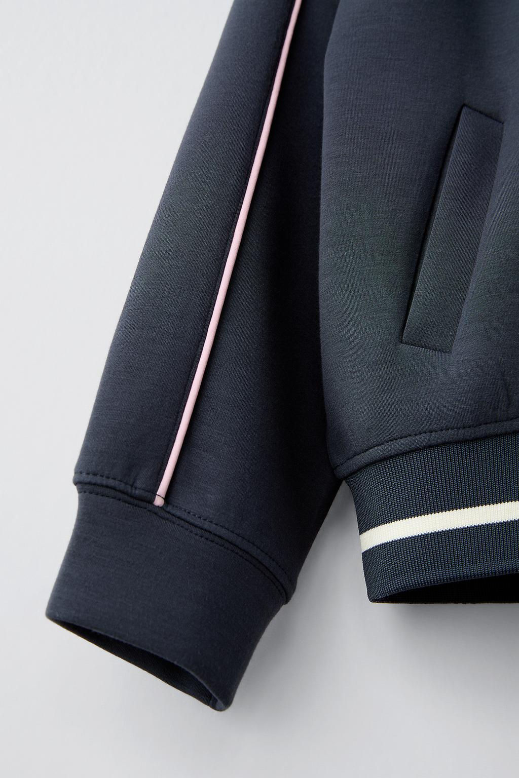 BOMBER JACKET WITH CONTRAST TRIMS - Zara фото 3