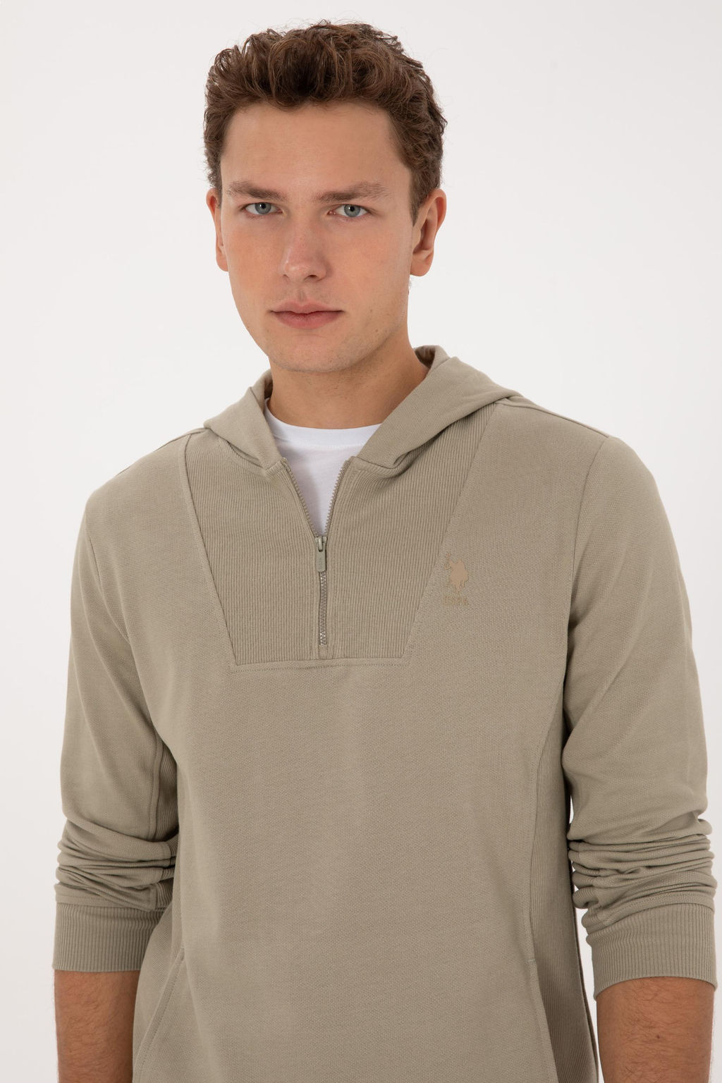 Erkek A__k Haki Sweatshirt - U.s. polo assn фото 2