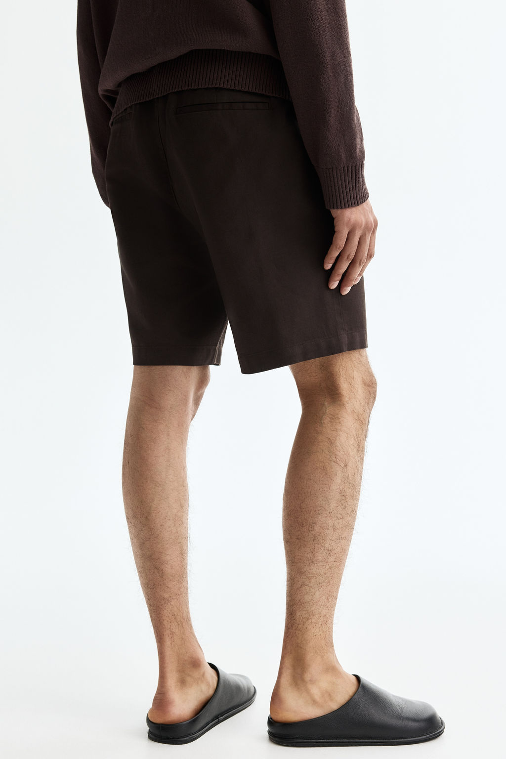 Pantal?n corto en mezcla de lino Relaxed Fit - H&m фото 6