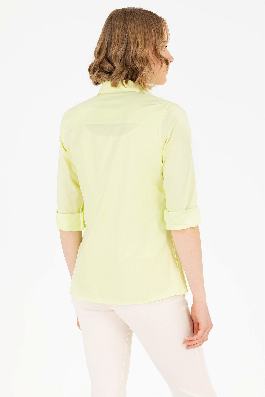 Женская неоново-желтая базовая рубашка с длинным рукавом Неожиданная скидка в корзине - U.s. polo assn фото 5