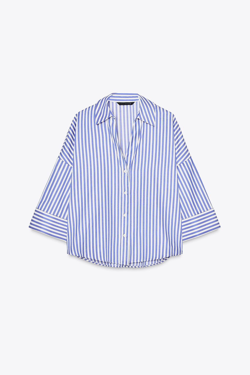 WIDE-SLEEVE POPLIN SHIRT - Zara фото 8