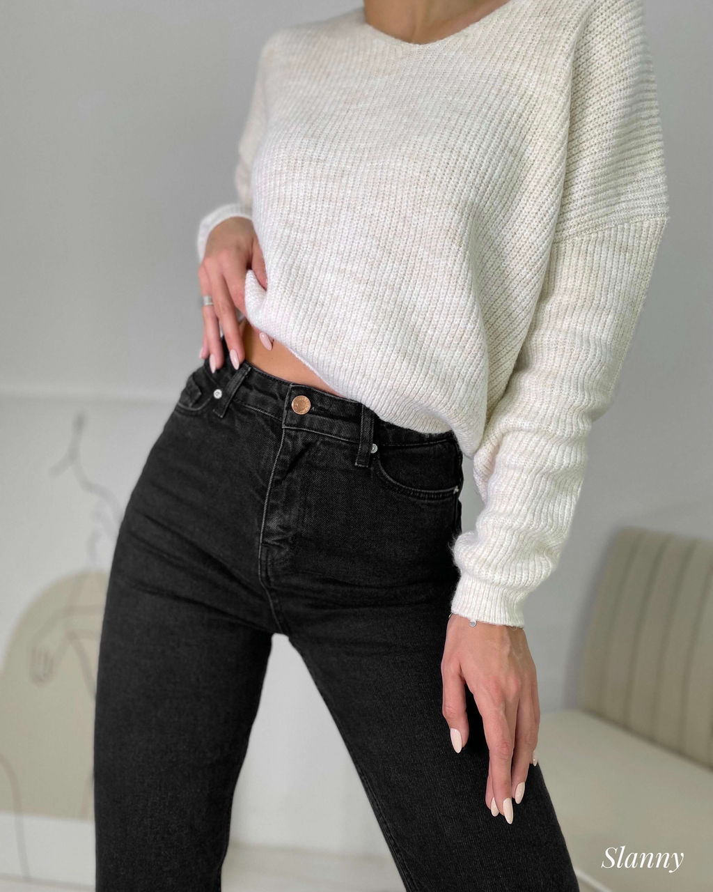 Джинсы Slanny (черный) Турция - Nadi bordo фото 2