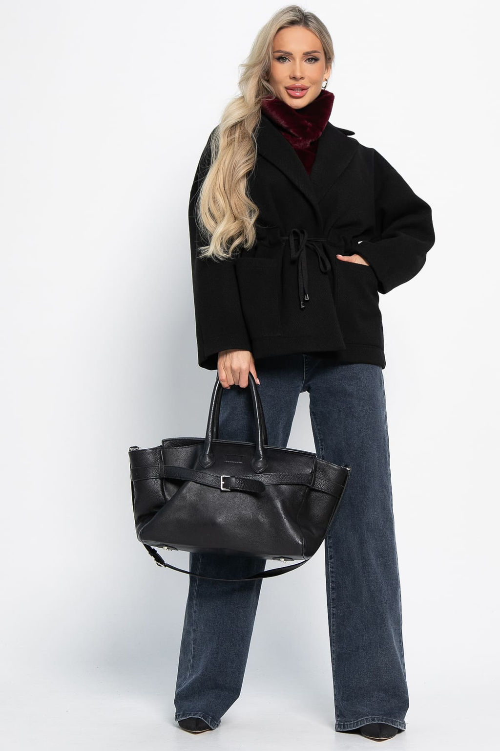 Пальто-пиджак (черный) Б15084-7М