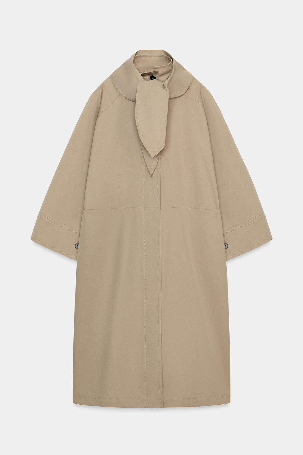 TRENCH OVERSIZE PA?UELO ZW COLLECTION LIMITED EDITION / kaki-med - Zara фото 7