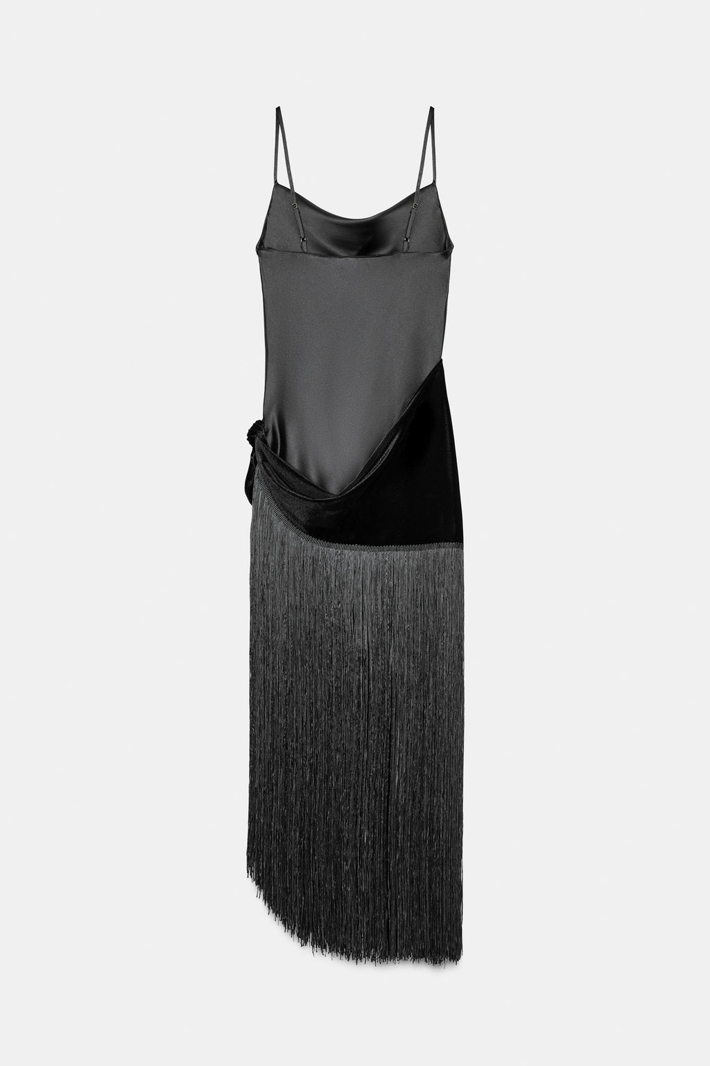 LONG DRESS WITH FRINGING - Zara фото 9