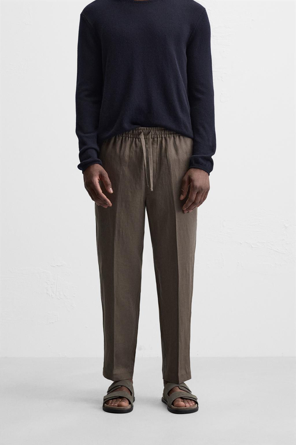 100% LINEN TROUSERS - Zara фото 21