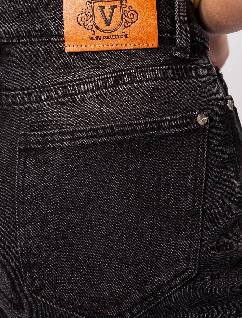 Джинсы mom-fit из денима с эластаном - Vilatte фото 5