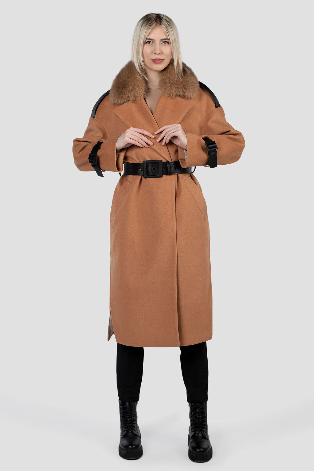 Мех натуральный (песец) Пальто утепленное Термофинн 100 г - El podio фото 12