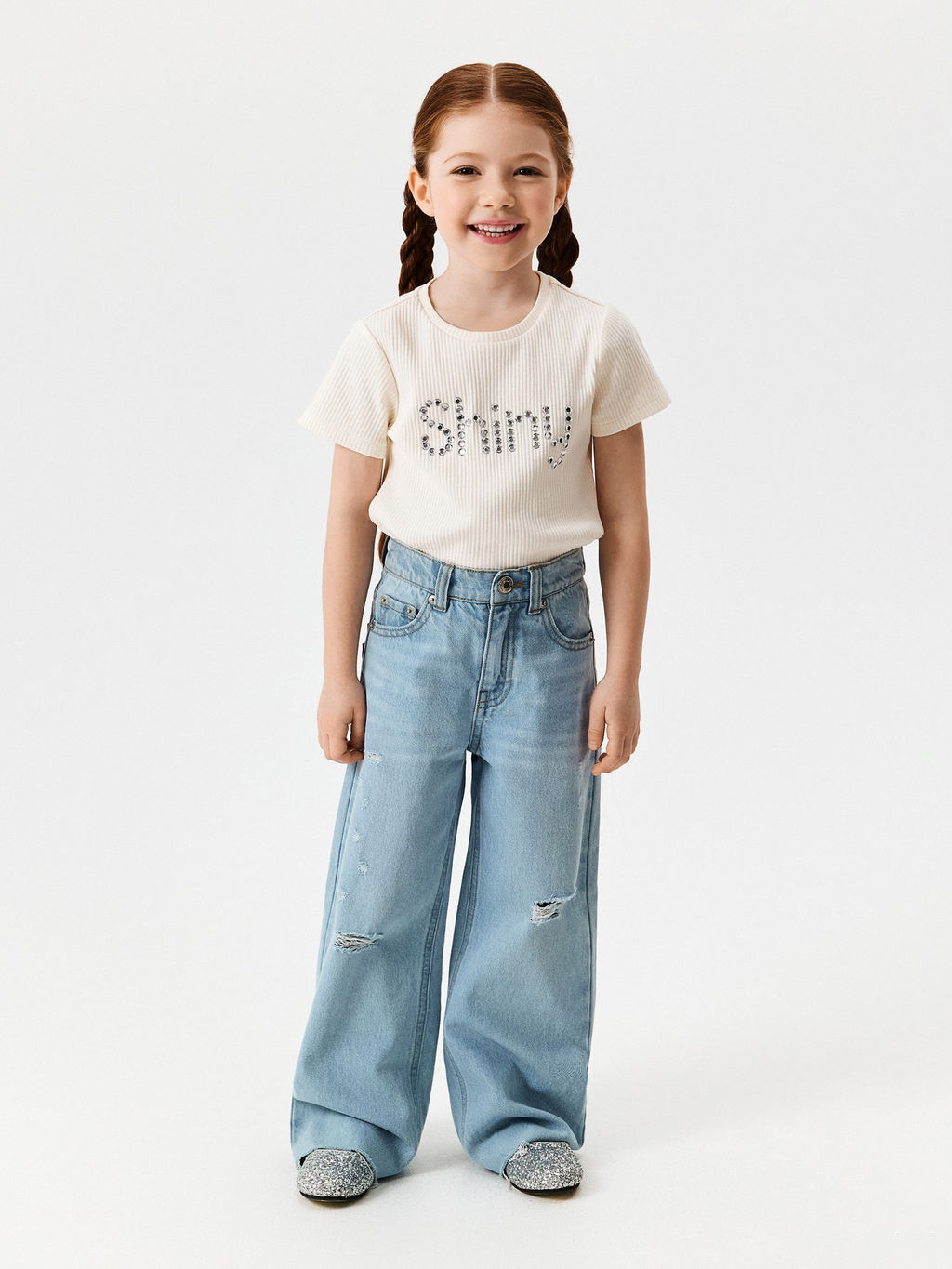 ACOOLA / Футболка детская для девочек Svirel молочный  фото 5