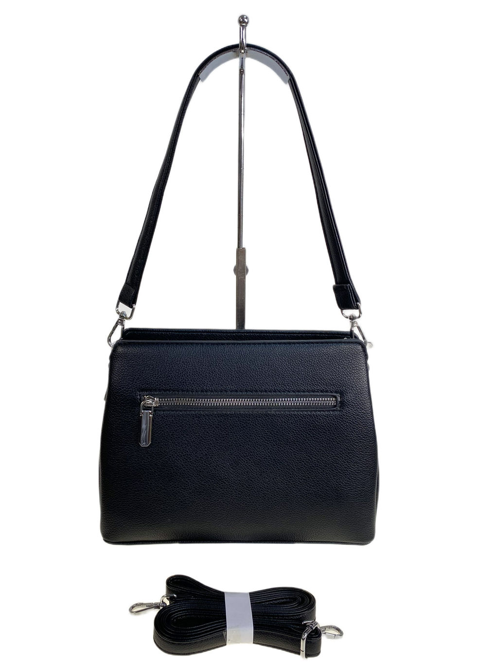 Женская сумка из искусственной кожи, цвет черный - Greta фото 2