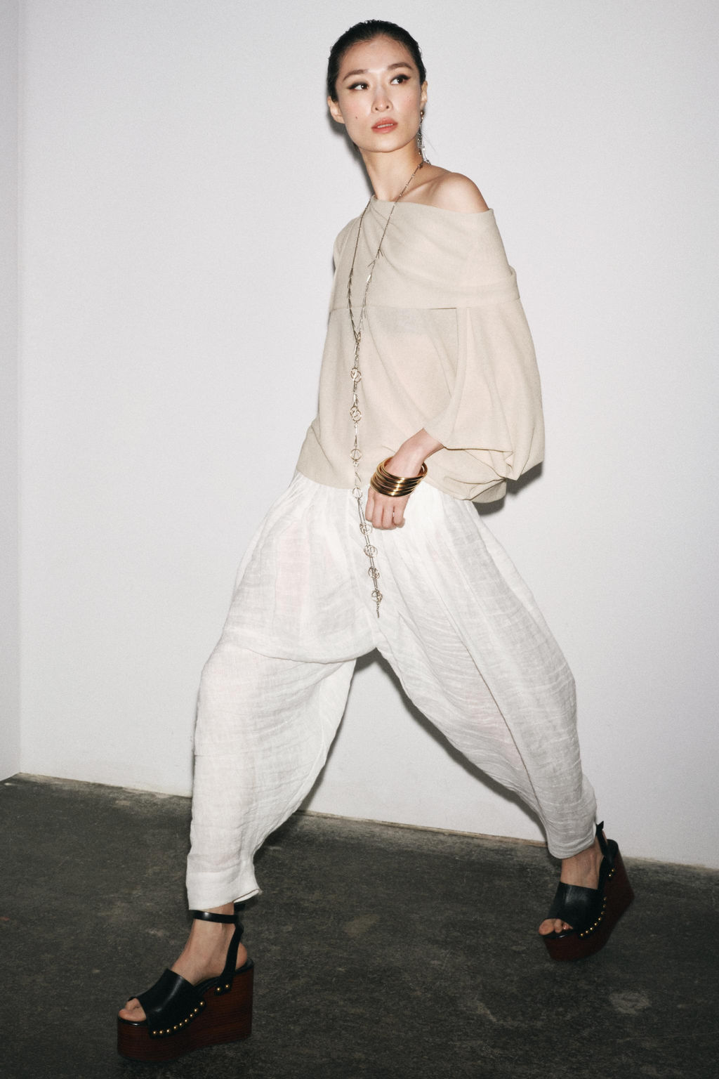 PLAIN KNIT LAYERED TOP