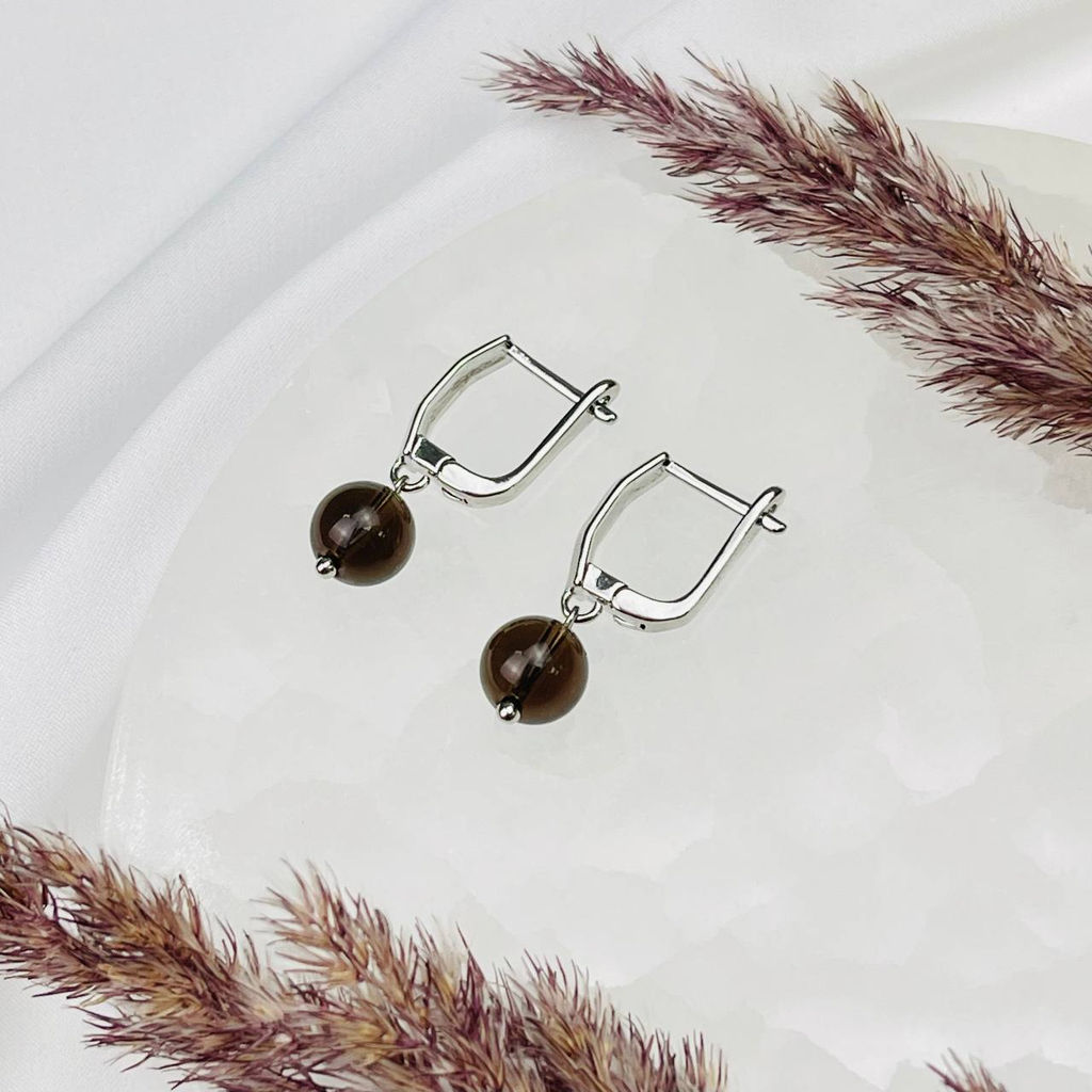 Серьги из Раухтопаза