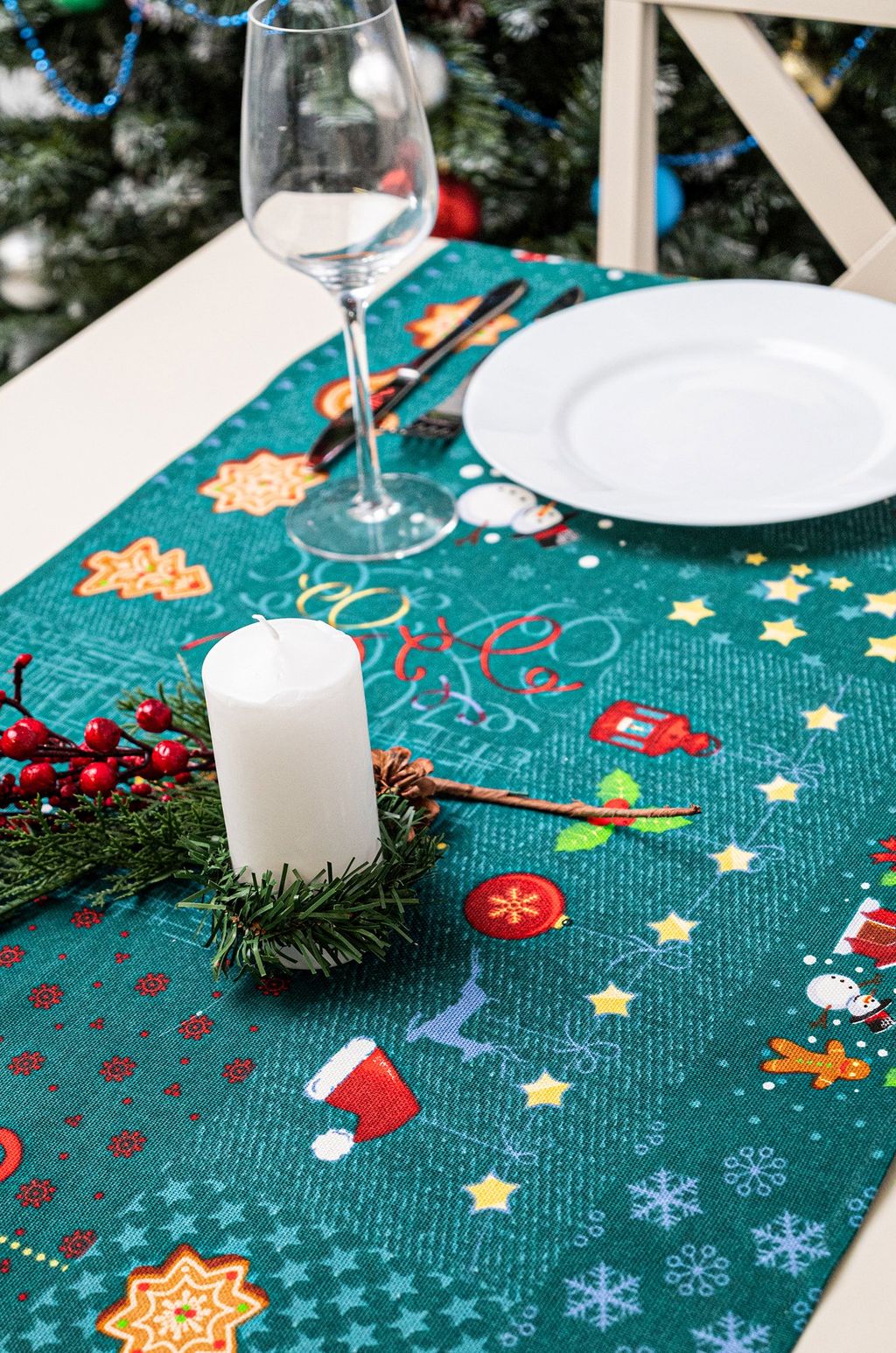 Дорожка на стол из рогожки 145x45 Happy Fox Home  фото 22