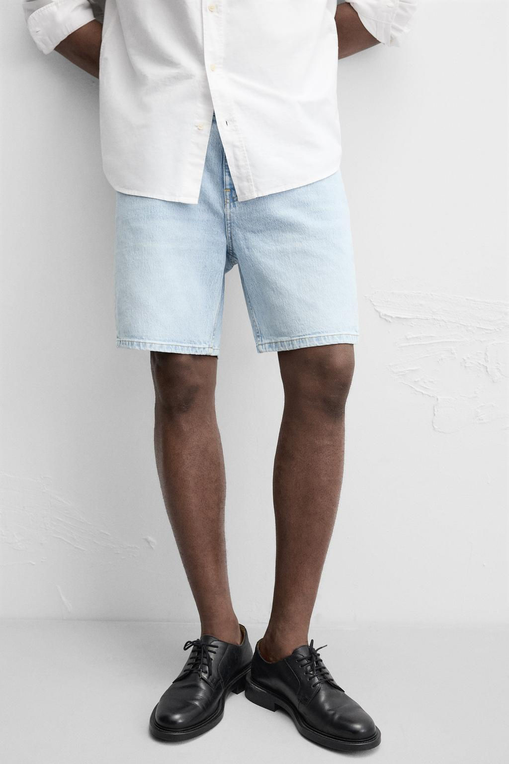 REGULAR FIT DENIM BERMUDA SHORTS - Zara фото 30