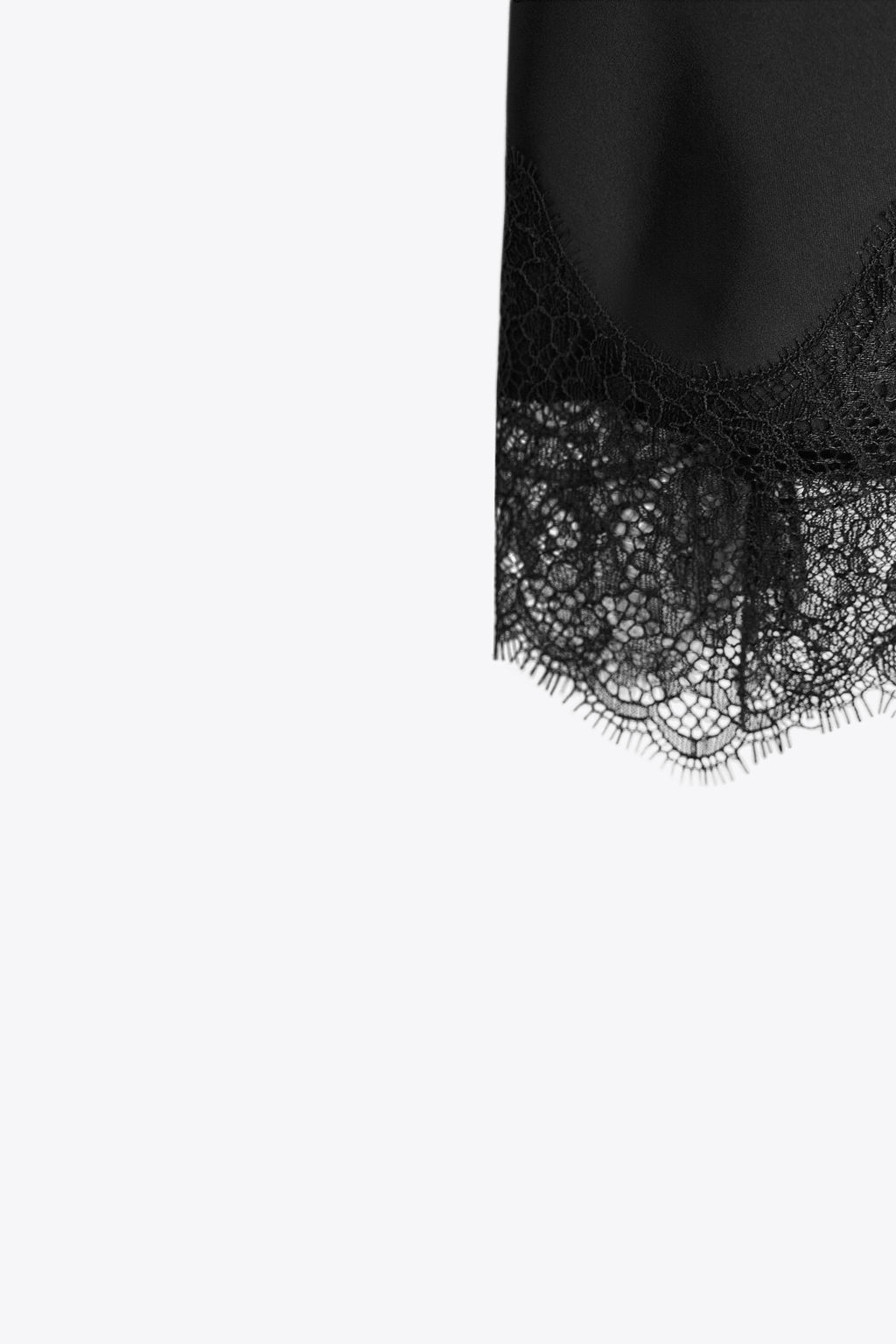 LACE TRIM SATIN MIDI SKIRT - Zara фото 6