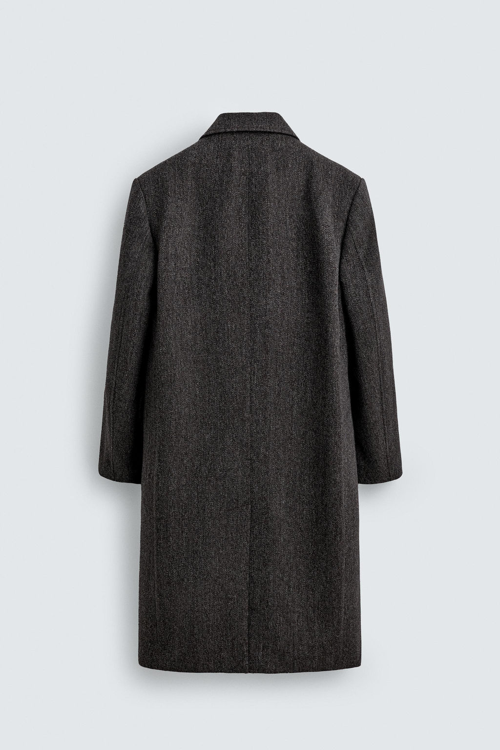 LIMITED EDITION WOOL BLEND HERRINGBONE DOUBLE-BREASTED COAT - Zara фото 8