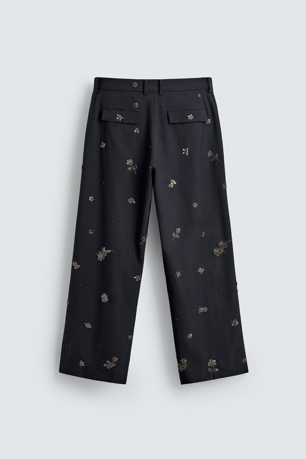 LIMITED EDITION RELAXED FIT SEQUIN TROUSERS - Zara фото 8