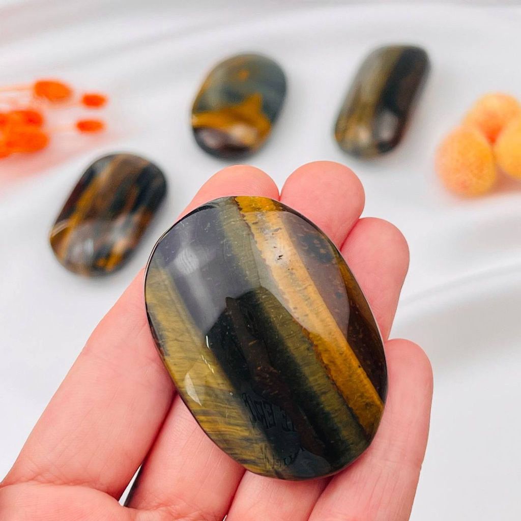 Галтовка из Тигрового-Соколиного глаза - Радуга самоцветов фото 2