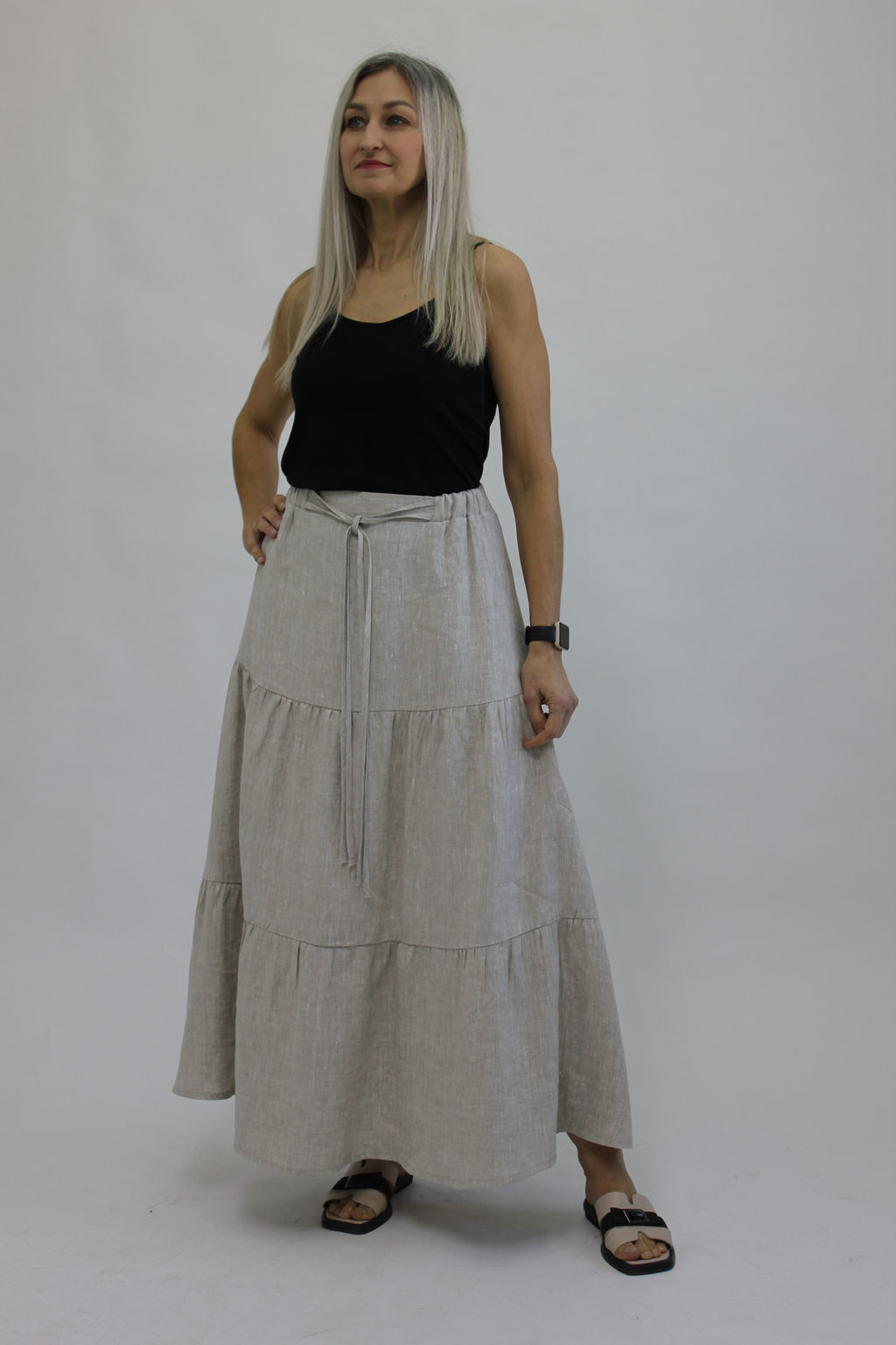 Юбка умягченный лен 100% - Елецкие узоры фото 4
