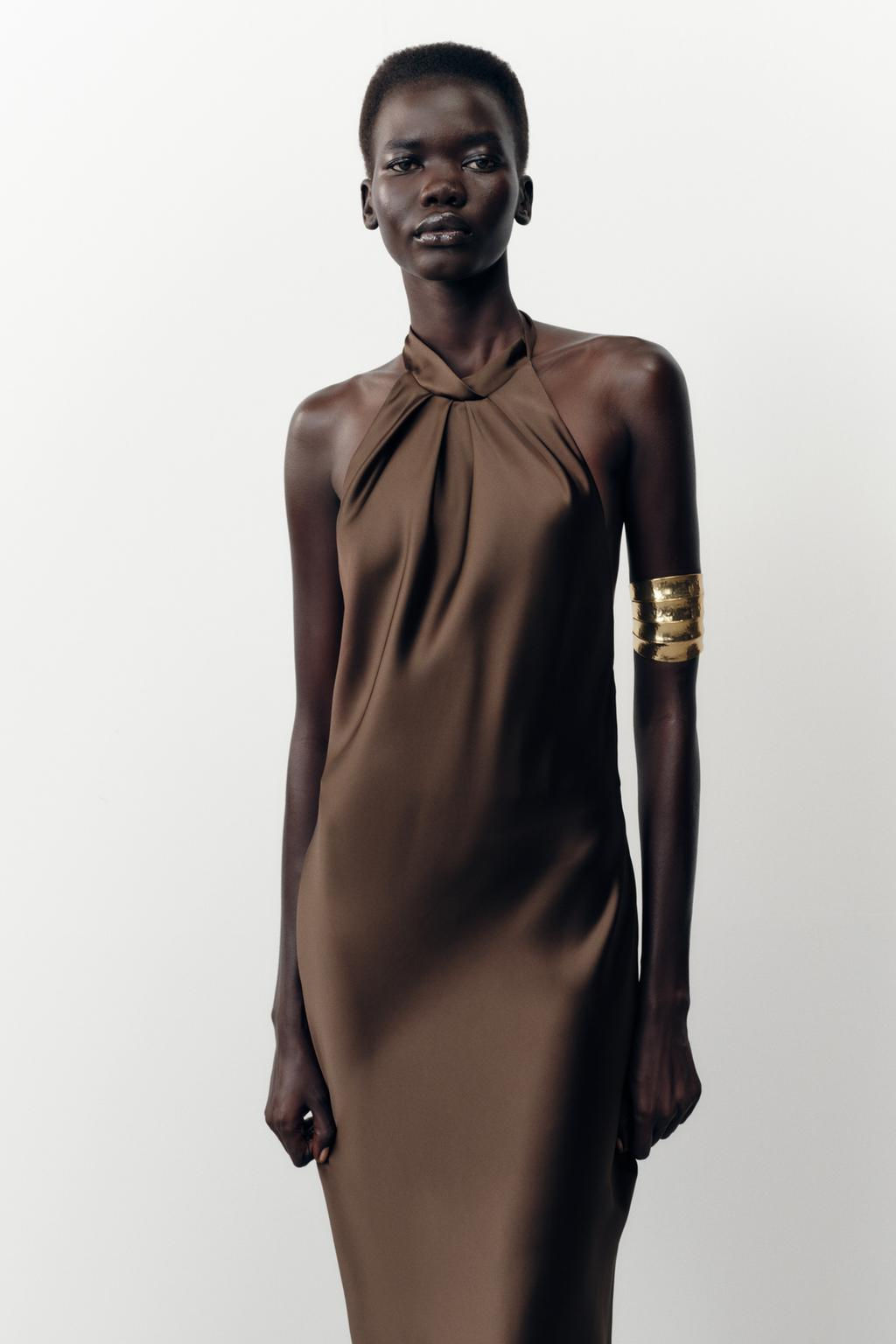 HALTER MIDI DRESS - Zara фото 23