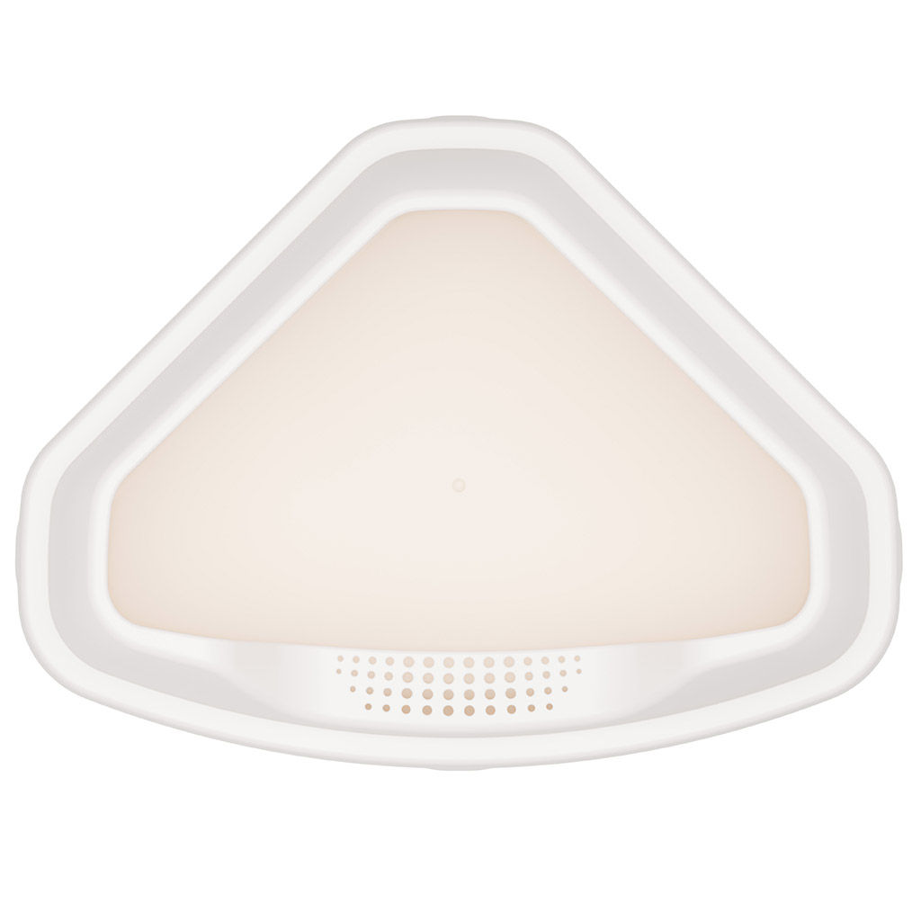 Лоток-туалет для кошек 55,5х41,5х15см, угловой, с бортом, пластик, бежевый (Россия) - Pet toys фото 2