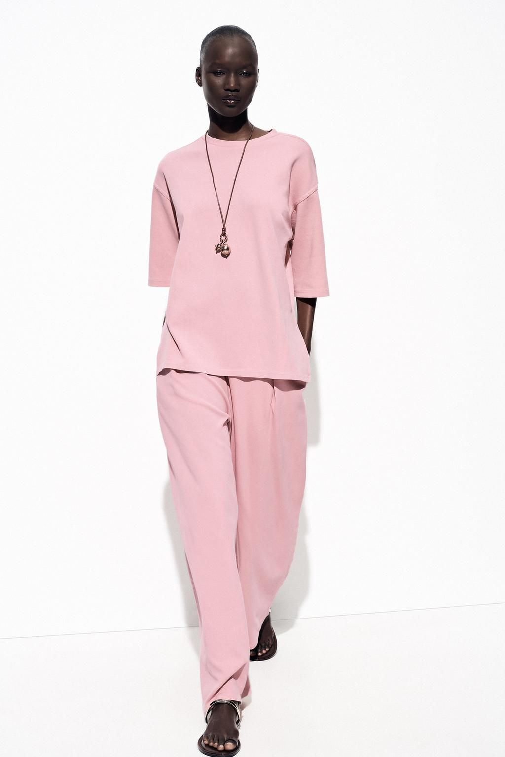 WASHED-EFFECT INTERLOCK TROUSERS - Zara фото 16