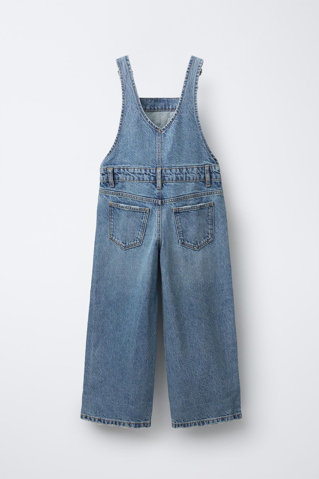 WIDE-LEG DENIM DUNGAREES - Zara фото 2
