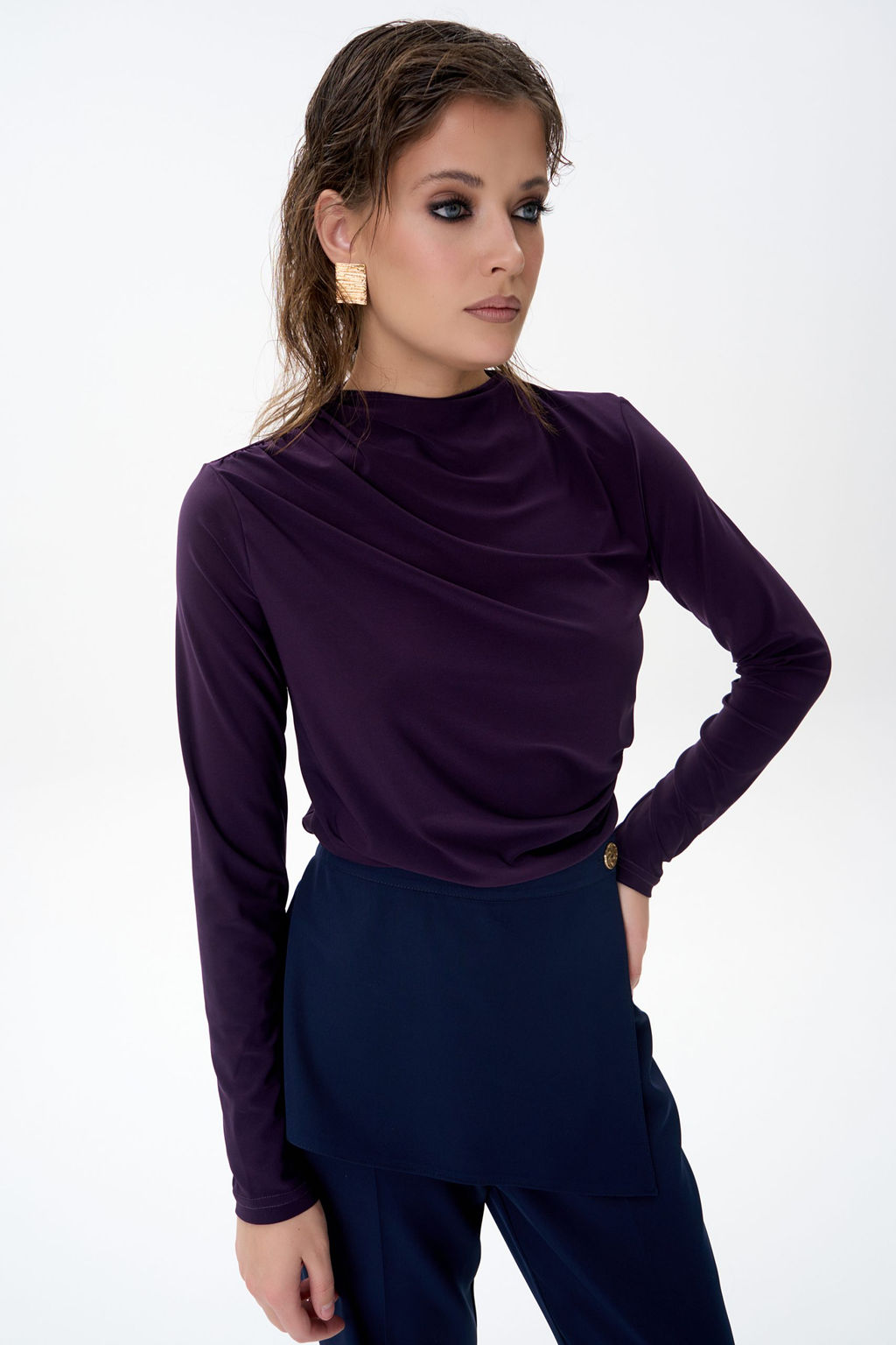 Лонгслив Нора (фиолетовый) - Эльза фото 13