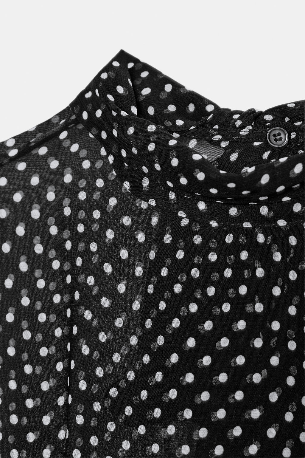 ZW COLLECTION POLKA DOT BLOUSE WITH TIES - Zara фото 9