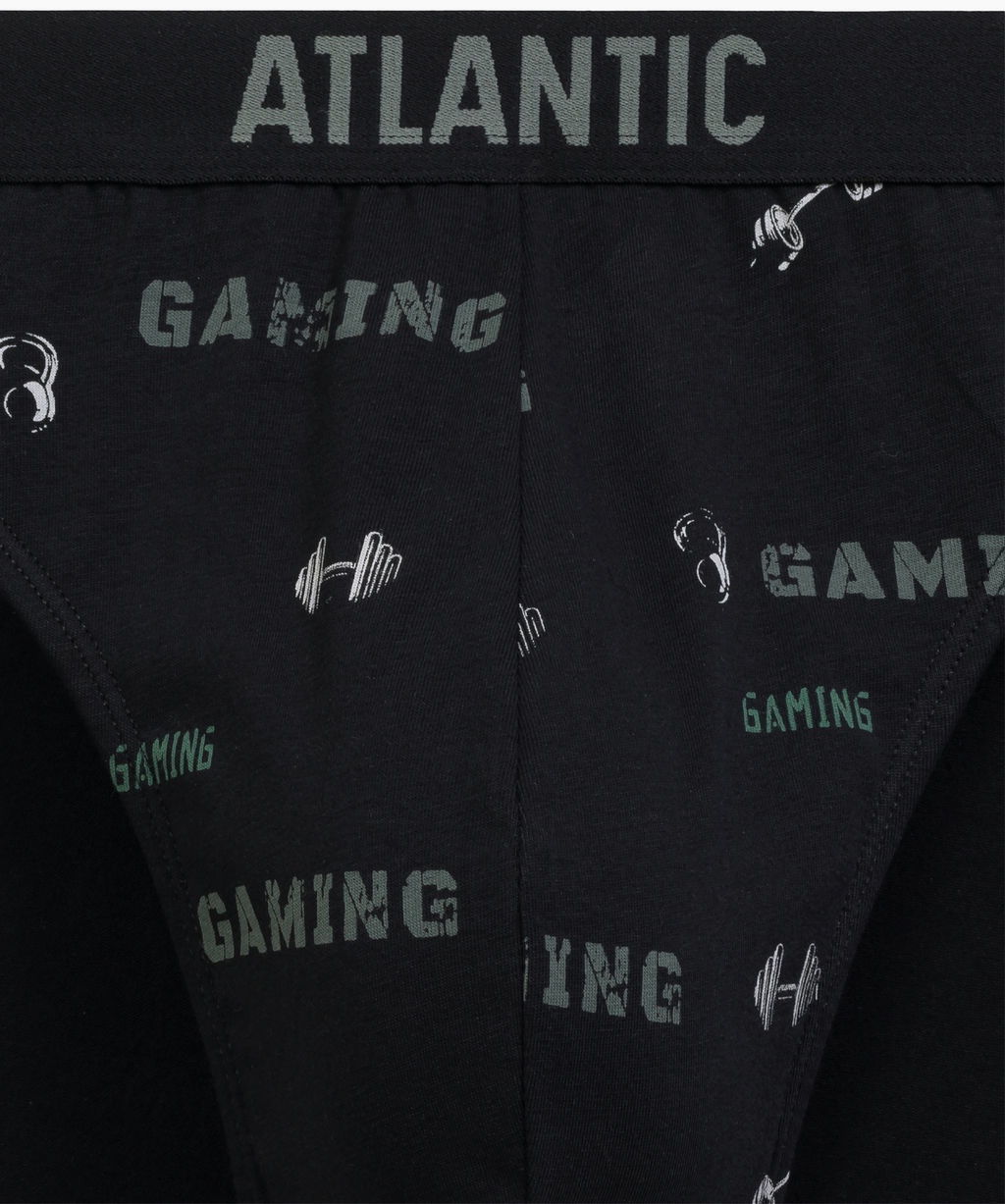 ATLANTIC 3MP-206 Трусы спорт Gym - набор 3 шт. черный + черный + светлый хаки фото 4