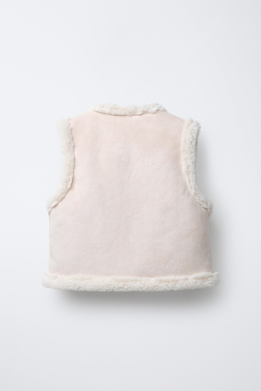 FAUX SUEDE WAISTCOAT WITH FAUX SHEARLING EMBROIDERY - Zara фото 2