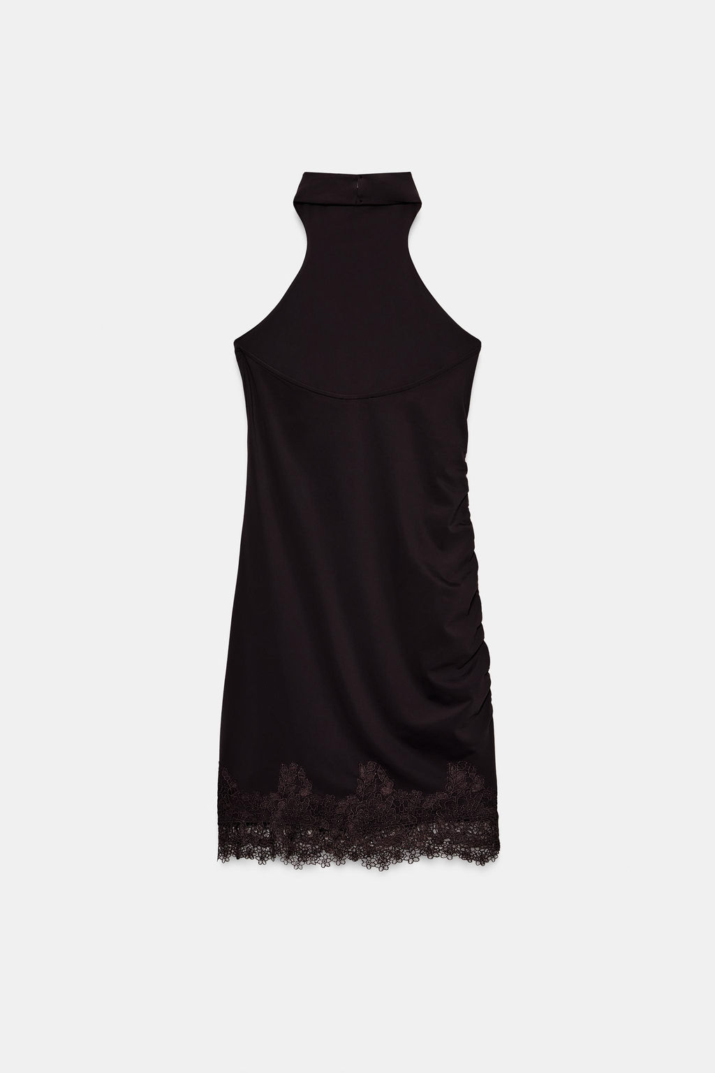 VESTIDO HALTER ENCAJE / Marr?n - Zara фото 6